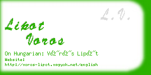 lipot voros business card